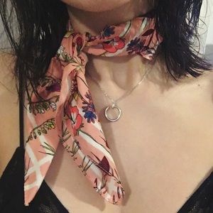 Zara Baby Pink Floral Scarf